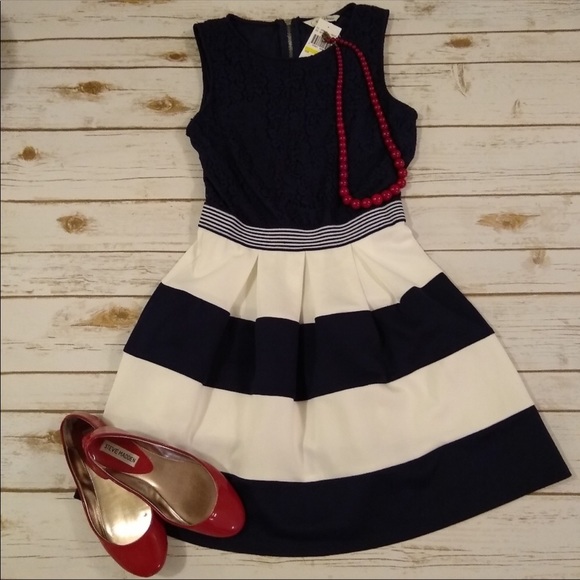 BNWT speechless navy blue skater dress - Picture 1 of 2
